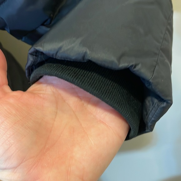 Talbots Black Mid-length Puffer Detachable Faux Fur Hood Checker Accent - Picture 4 of 13